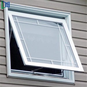 Kettős edzett üveg napellenző tok Windows alumínium tetején lógott ablakpor bevonattal kész kereskedelmi osztály