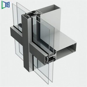Mérnöki külső ipari építőanyagok Alumínium profilok Függöny üvegfal